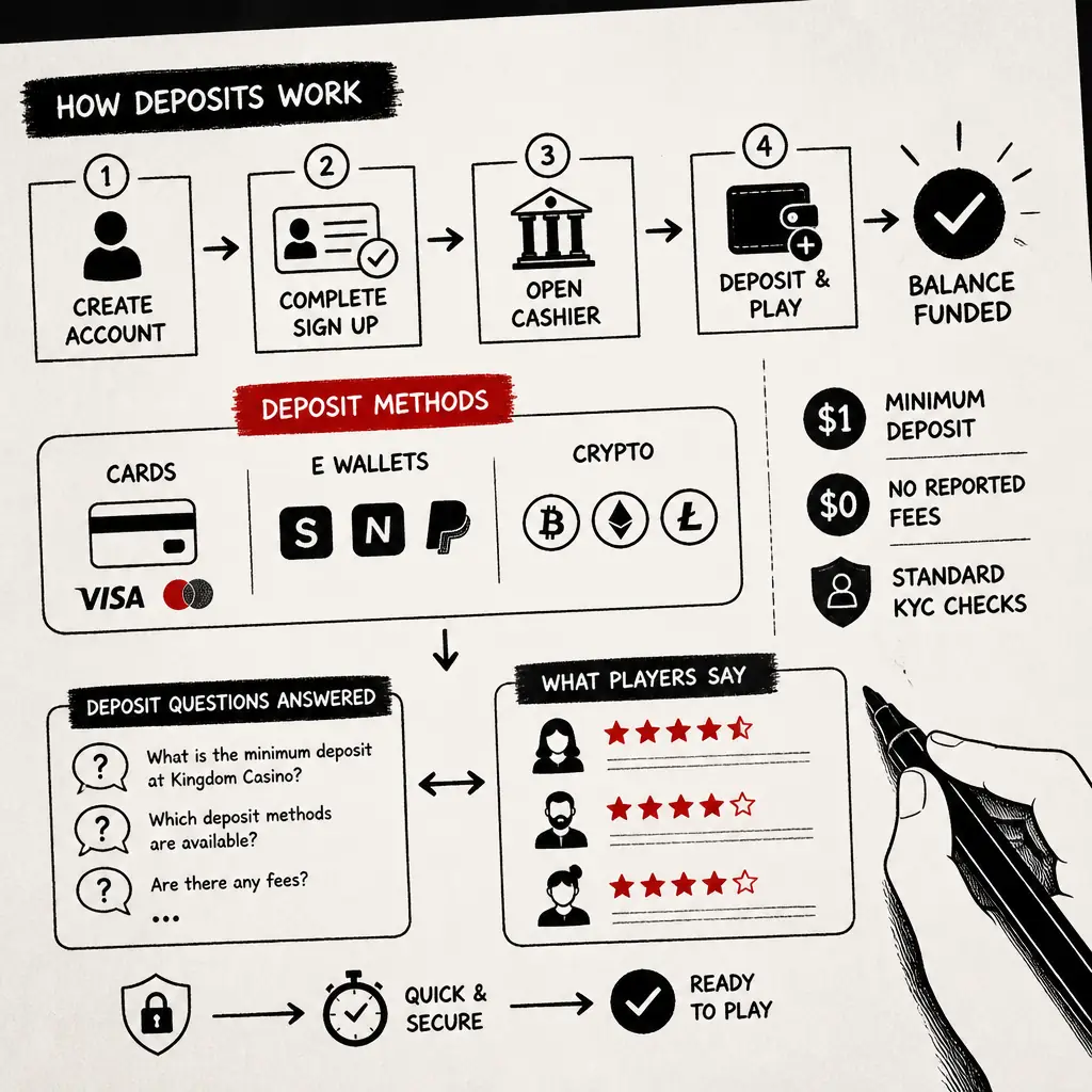 Kingdom Casino Deposit Guide for New Zealand visual guide for Kingdom Casino